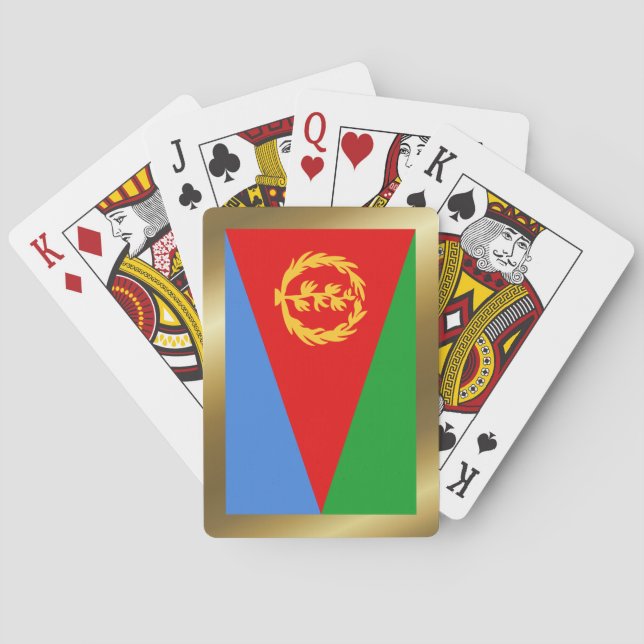 Cartas de Baralho da Bandeira da Eritreia (Verso)