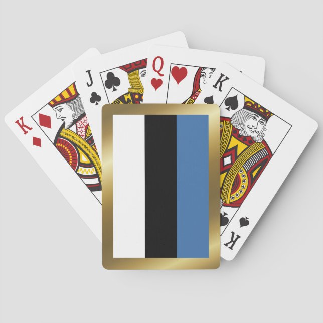 Cartas de Baralho da Bandeira da Estônia (Verso)