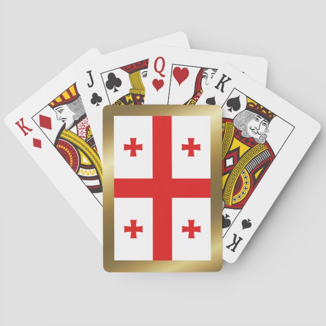 Cartas de Baralho da Bandeira da Geórgia (Verso)