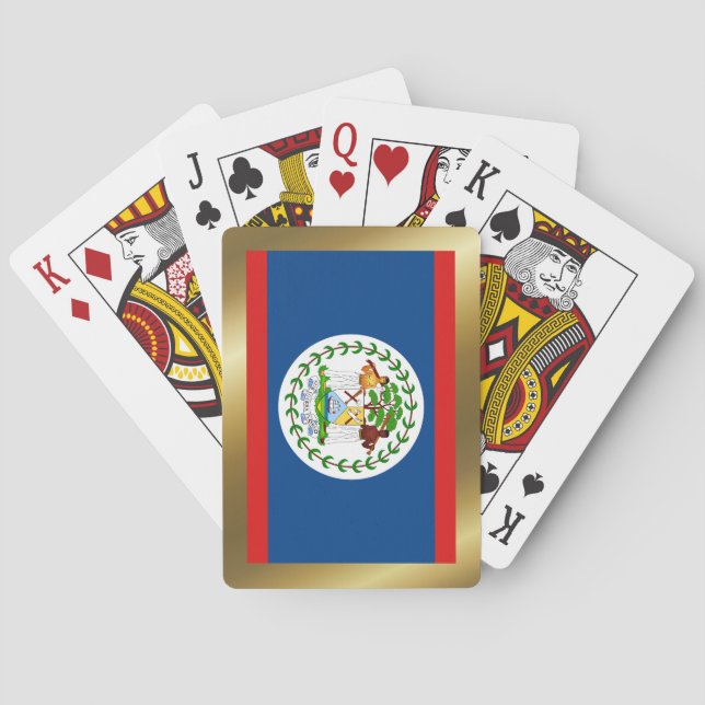 Cartas de Baralho da Bandeira de Belize (Verso)