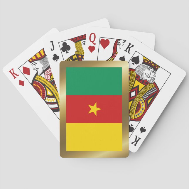 Cartas de Baralho da Bandeira de Camarões (Verso)