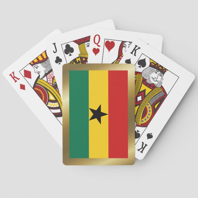 Cartas de Baralho da Bandeira de Gana (Verso)