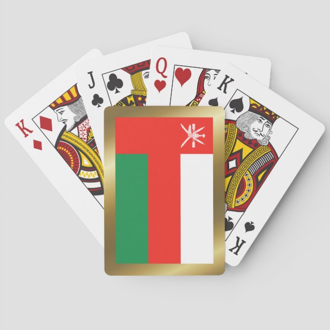 Cartas de Baralho da Bandeira de Omã (Verso)