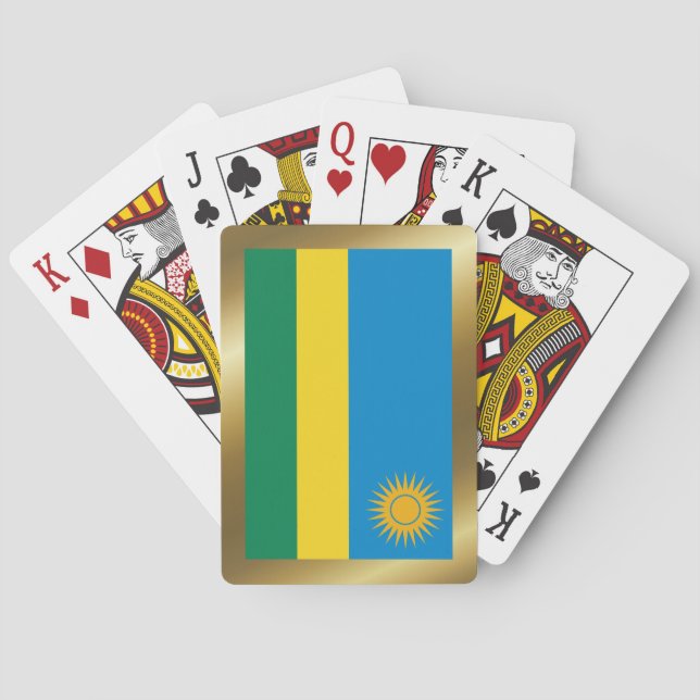 Cartas de Baralho da Bandeira de Ruanda (Verso)