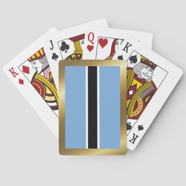 Cartas de Baralho da Bandeira do Botsuana (Verso)