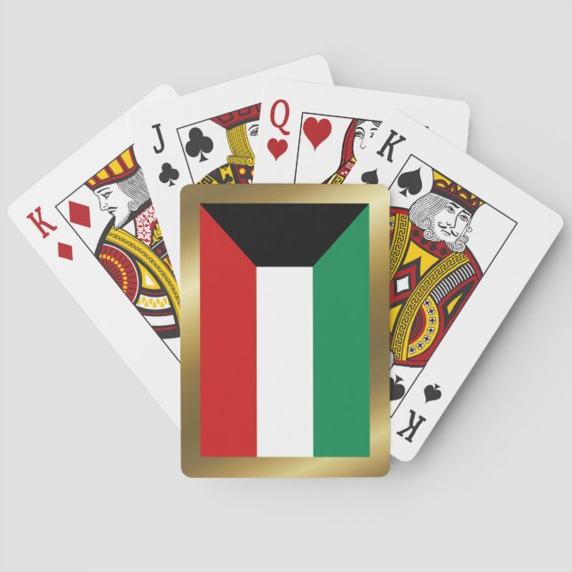 Cartas de Baralho da Bandeira do Kuwait (Verso)