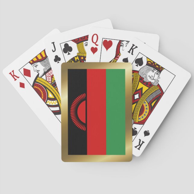 Cartas de Baralho da Bandeira do Malawi (Verso)