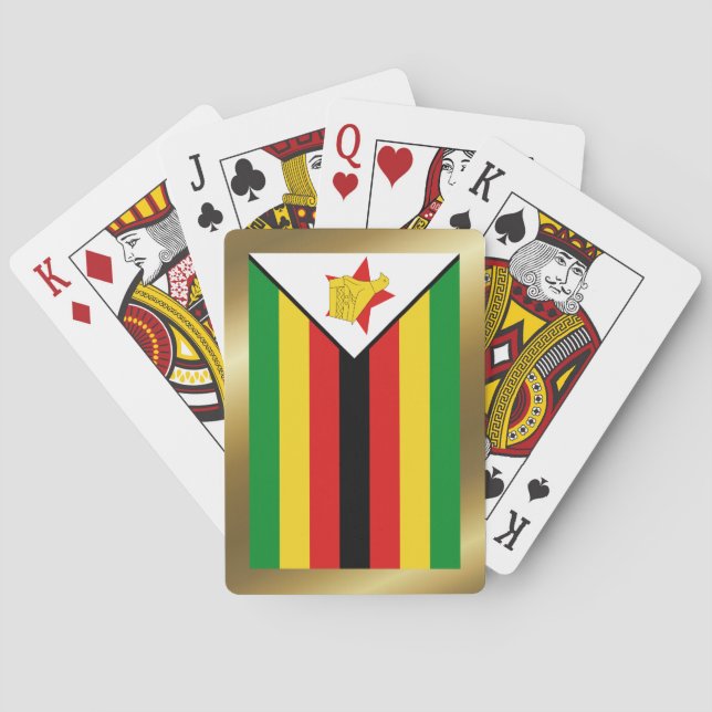 Cartas de Baralho da Bandeira do Zimbábue (Verso)