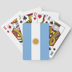 Cartas de Baralho da Bandeira Patriótica Argentina