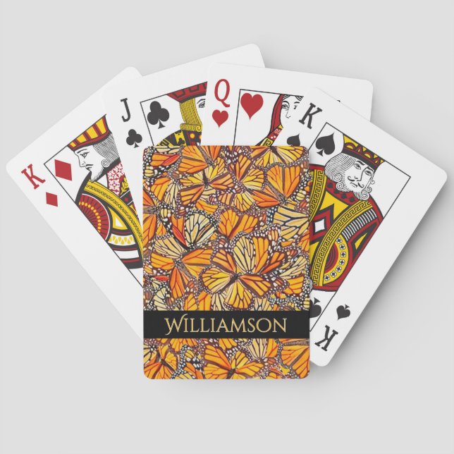 Cartas de Baralho da Borboleta Monarca (Verso)