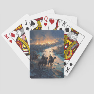 Cartas de Baralho da Cavalgada ao Pôr do Sol na Pr