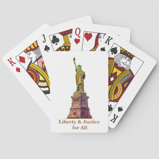 Cartas de Baralho da Estátua da Liberdade (Verso)