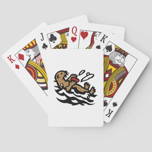 Cartas de Baralho da Lontra Marinha (Verso)
