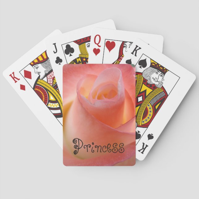 Cartas de Baralho da Princesa Rosa Flores presente (Verso)