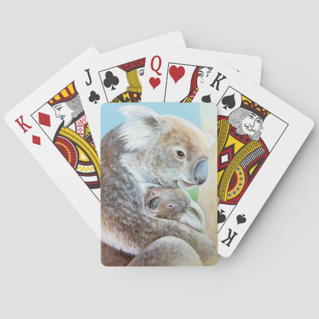Cartas de baralho de arte fina de coala (Verso)