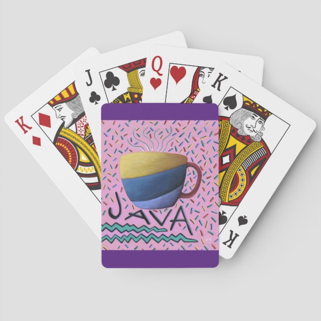 Cartas de Baralho de Café Java (Verso)
