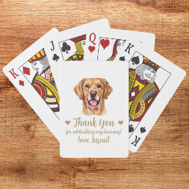 Cartas de Baralho de Favor de Casamento de Cachorr