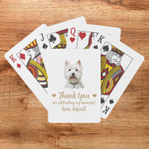 Cartas de Baralho de Favor de Casamento de Cachorr