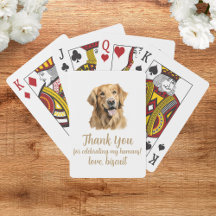 Cartas de Baralho de Favor de Casamento de Cachorr