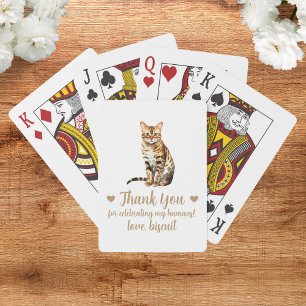Cartas de Baralho de Favor de Casamento de Gato