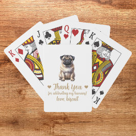 Cartas de Baralho de Festa de Casamento de Cachorr