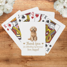 Cartas de Baralho de Festa de Casamento de Cachorr