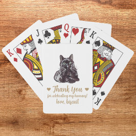 Cartas de Baralho de Festa de Casamento de Gato