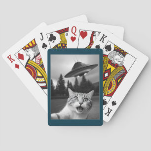 Cartas de Baralho de Gato Selfie OVNI Jogo Diverti