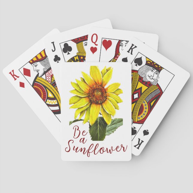 Cartas de Baralho de Girassol (Verso)