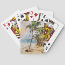 Cartas de Baralho de Palmeira Tropical