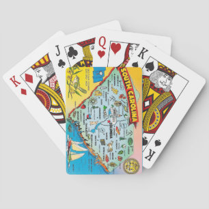 Cartas de Baralho de Postais Antigos da Carolina d
