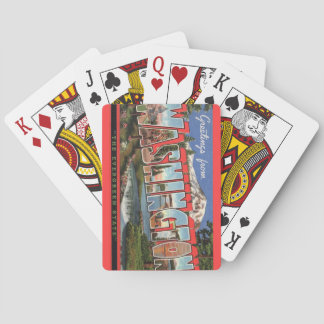 Cartas de Baralho de Postais do Estado de Washingt