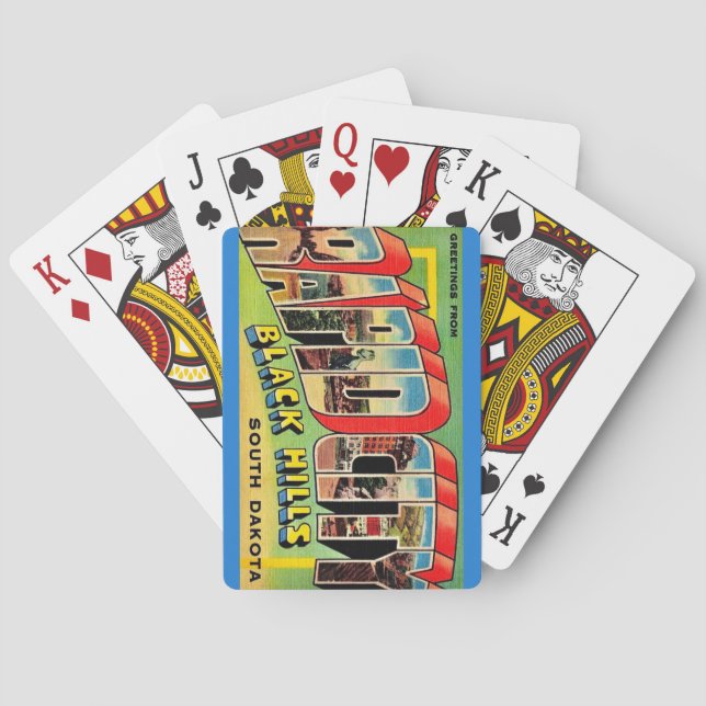 Cartas de Baralho de Postal de Rapid City SD (Verso)
