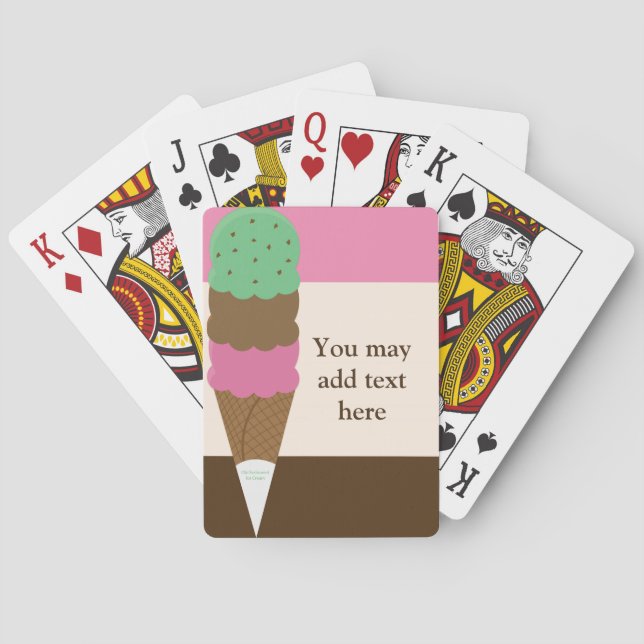 Cartas de Baralho de Sorvete Triplo (Verso)