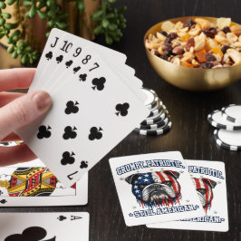 Cartas de Baralho do Bulldog Patriótico Mal-Humora