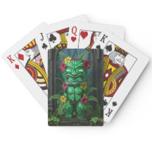 Cartas de Baralho do Deus Tiki Havaiano