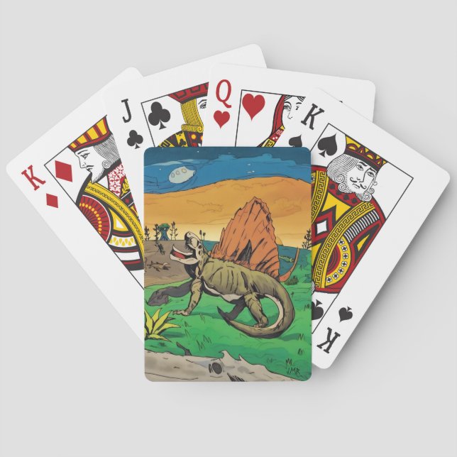 Cartas de Baralho do Dimetrodon Viagens no Tempo (Verso)