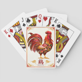 Cartas de Baralho do Galo do Zodíaco Chinês