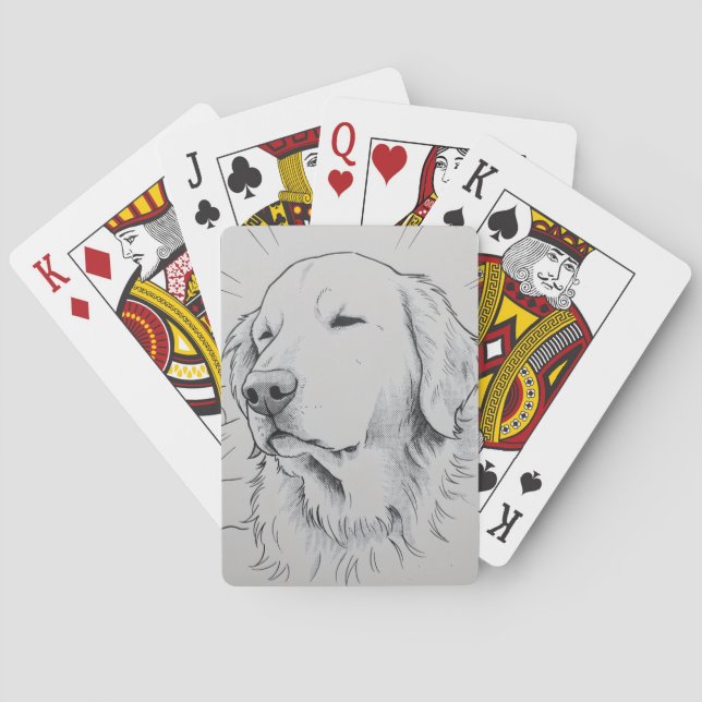 Cartas de Baralho do Golden Retriever  (Verso)