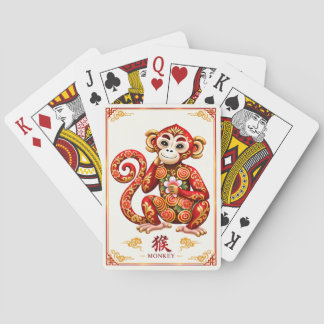 Cartas de Baralho do Macaco do Zodíaco Chinês