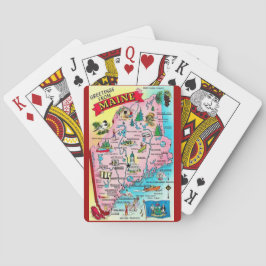 Cartas de Baralho do Mapa Antigo do Maine