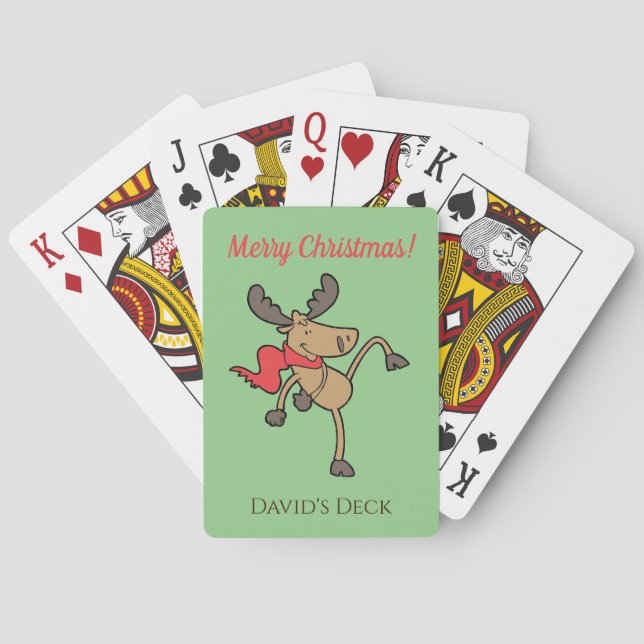 Cartas de Baralho do Natal do Alce Engraçado (Verso)