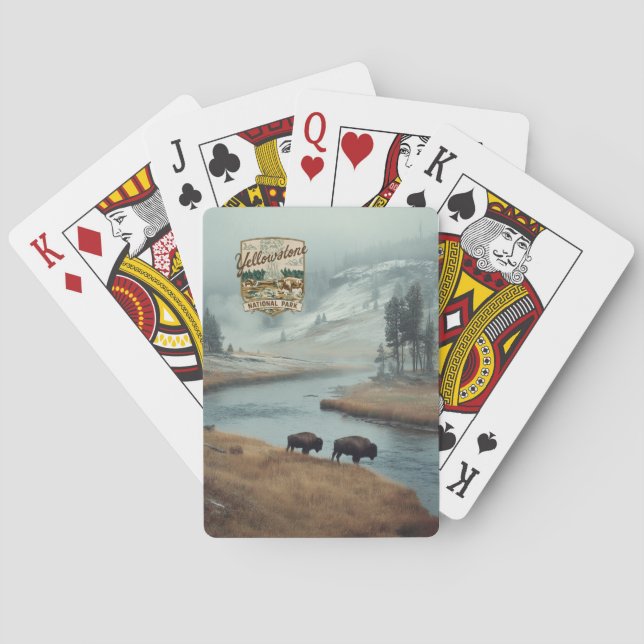 Cartas de Baralho do Parque Nacional de Yellowston (Verso)