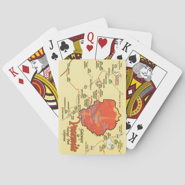 Cartas de Baralho do Parque Nacional de Yosemite C (Verso)