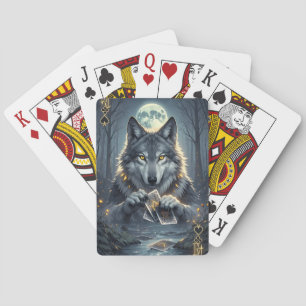 Cartas de Baralho do Rei Lobo Místico