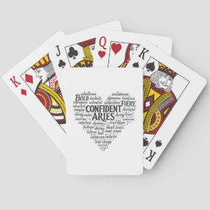 Cartas de Baralho do Zodíaco de Áries Nuvem de P
