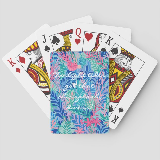 Cartas de baralho em gráfico elegante (Verso)
