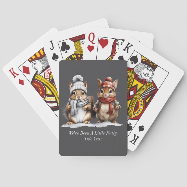 Cartas de Baralho Esquilo de Inverno (Verso)