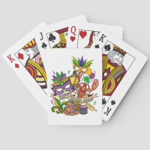 Cartas de Baralho Feliz Mardi Gras