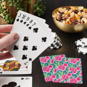Cartas de Baralho Florais em Aquarela